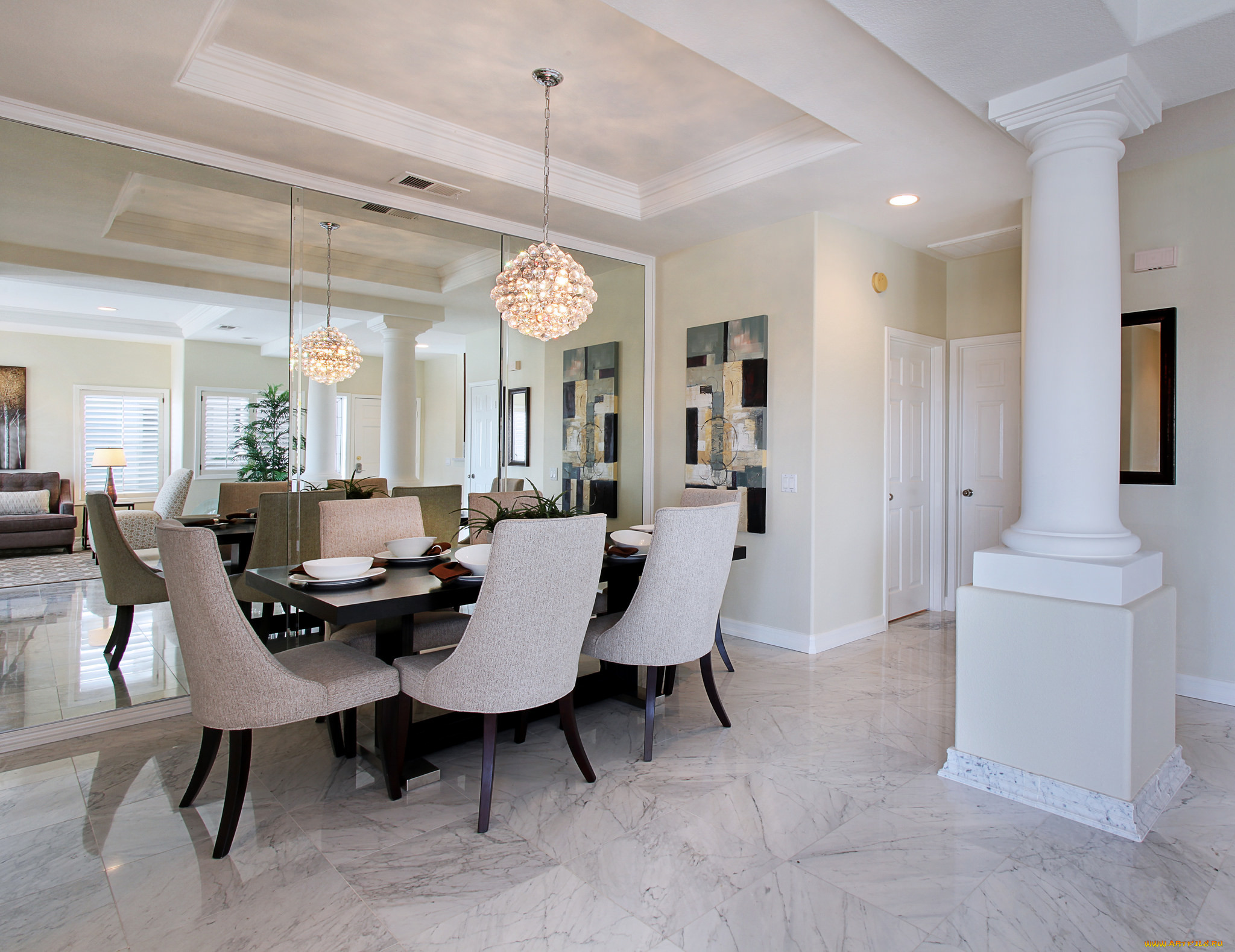 , , , , , , chandelier, style, flowers, furniture, dining, room